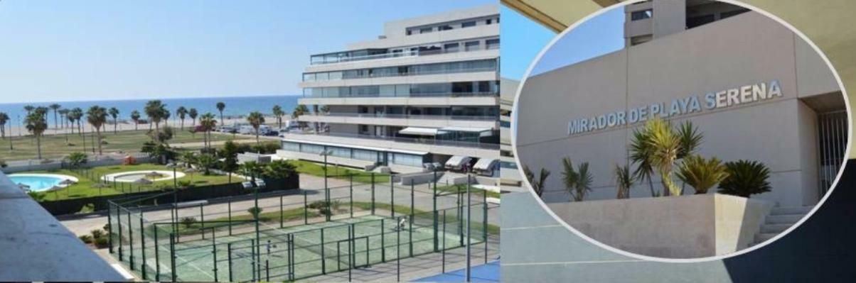 Apartamento Lujo, Primera Linea Playa, Garaje, Wifi, Piscina Climatizada Roquetas de Mar Bagian luar foto